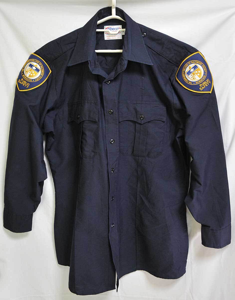 古着●アメリカ公安 長袖シャツ ボルチモア郡コミュニティカレッジ L相当 16 32-33 xwp_画像2