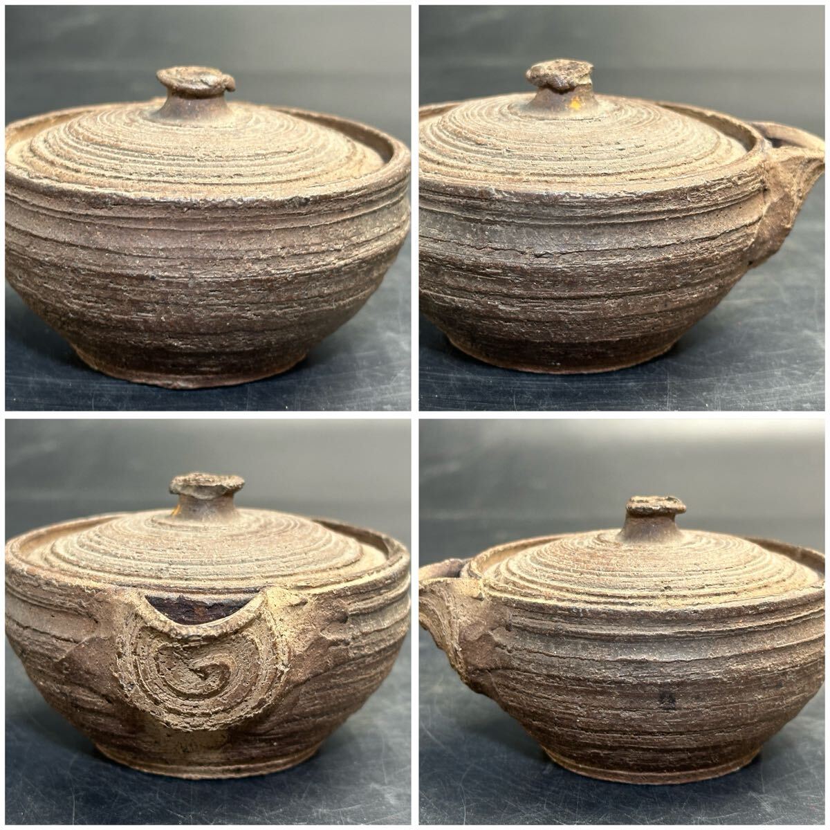 南蛮焼 焼き締め 宝瓶 急須 時代 煎茶道具 南蛮手 在銘 骨董品 南蛮焼 焼き締め 宝瓶 急須 時代 煎茶道具 南蛮手 在銘 骨董品