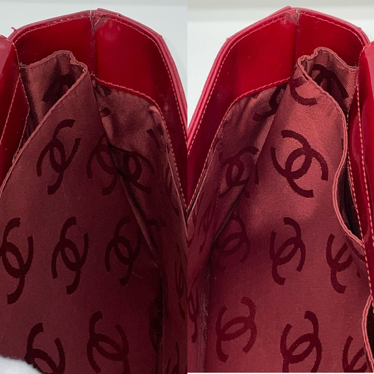 3M74】 1円スタート CHANEL シャネル チョコバー エナメルバッグ 3M74】 1円スタート CHANEL シャネル チョコバー エナメルバッグ