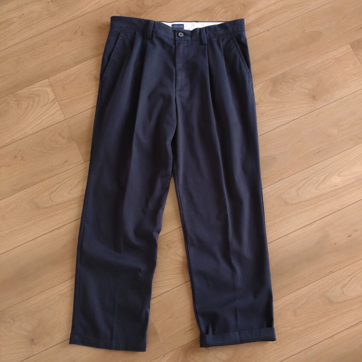 DOCKERS チノスラックスパンツ/2タック/古着/実寸W34L29【L4475
