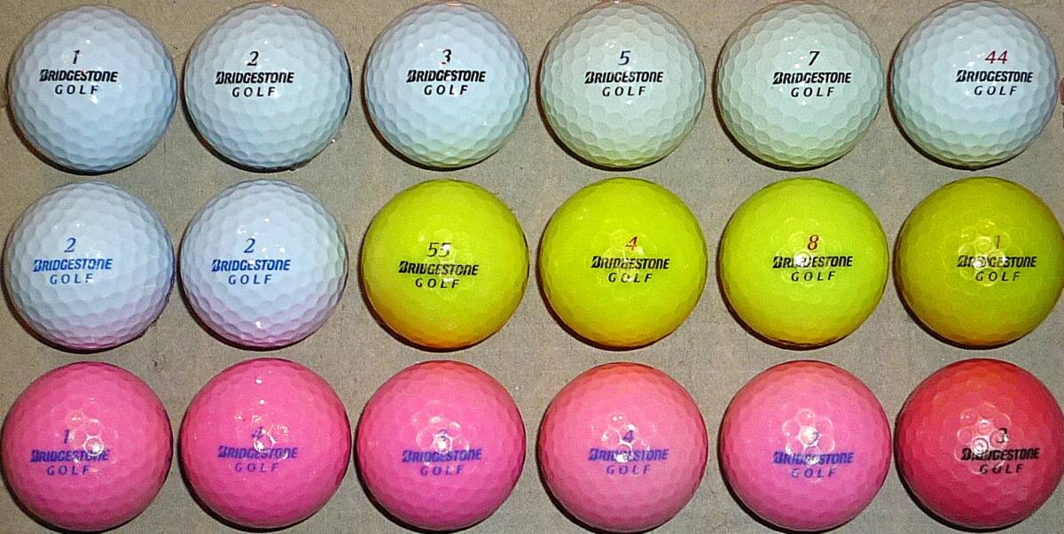 ロストボール BRIDGESTONE(ブリヂストン) TOUR B330/Lady カラーボール 18個(gè) サイト內(nèi)のゴルフボール組合せにて2セット(36個(gè))まで同梱可能