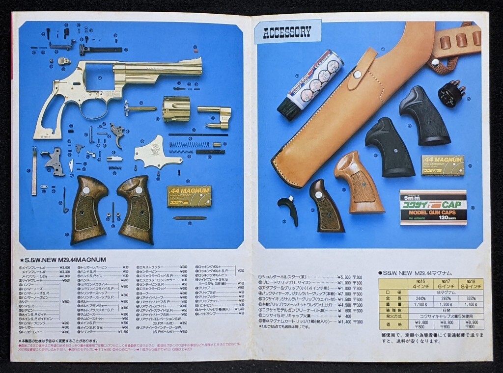 コクサイ 金属製 S&W NEW M29 44マグナム 取扱説明書/分解 コクサイ 金属製 S&W NEW M29 44マグナム 取扱説明書/分解