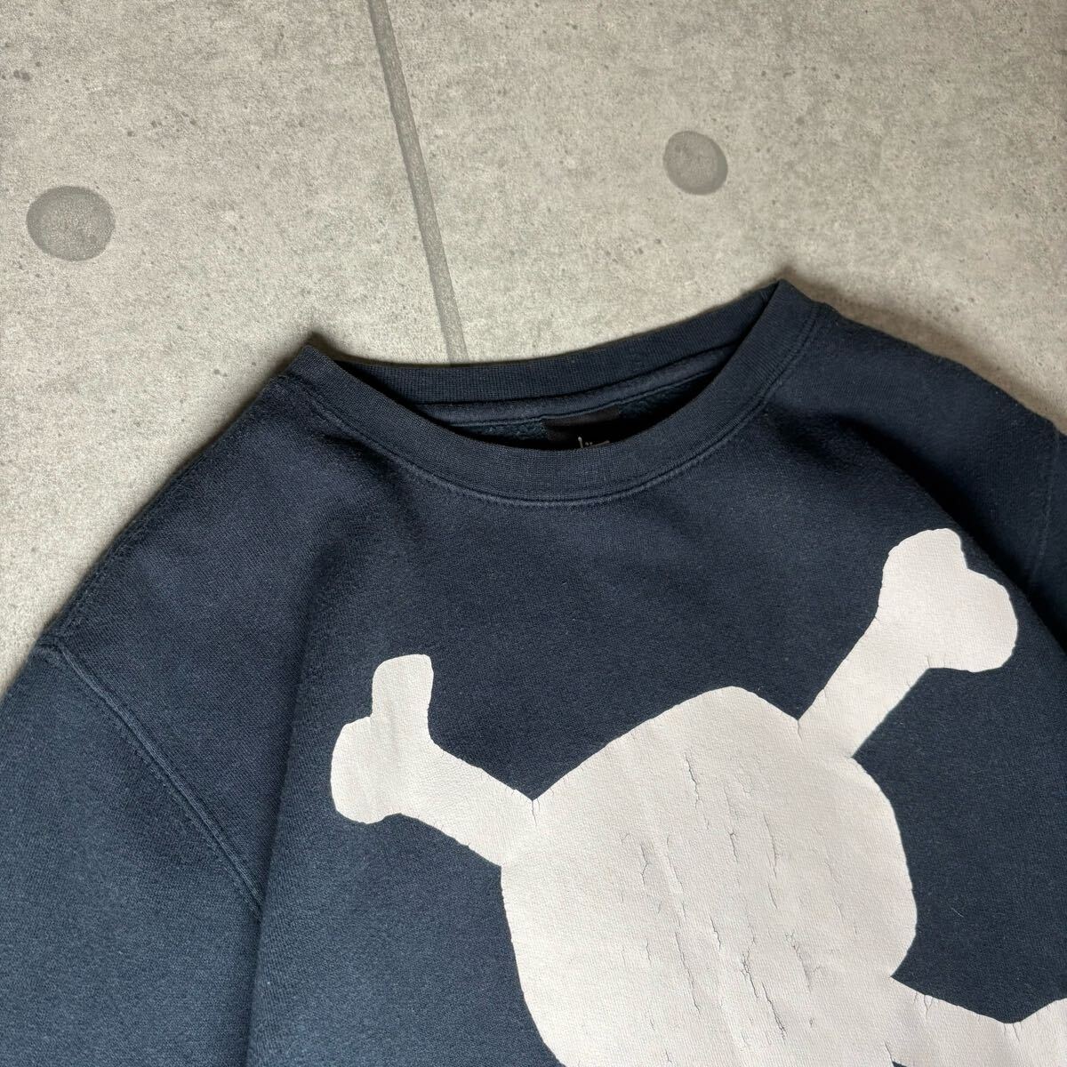 OLD STUSSY スウェット 骨 スカル ドクロ 全面プリント 希少 黒 OLD STUSSY スウェット 骨 スカル ドクロ 全面プリント 希少 黒