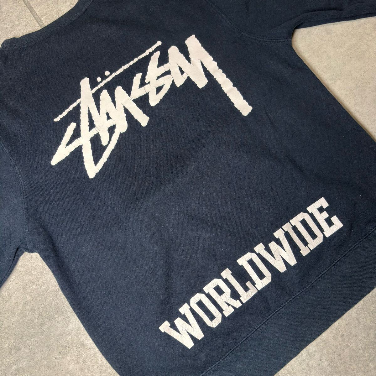 OLD STUSSY スウェット 骨 スカル ドクロ 全面プリント 希少 黒 OLD STUSSY スウェット 骨 スカル ドクロ 全面プリント 希少 黒