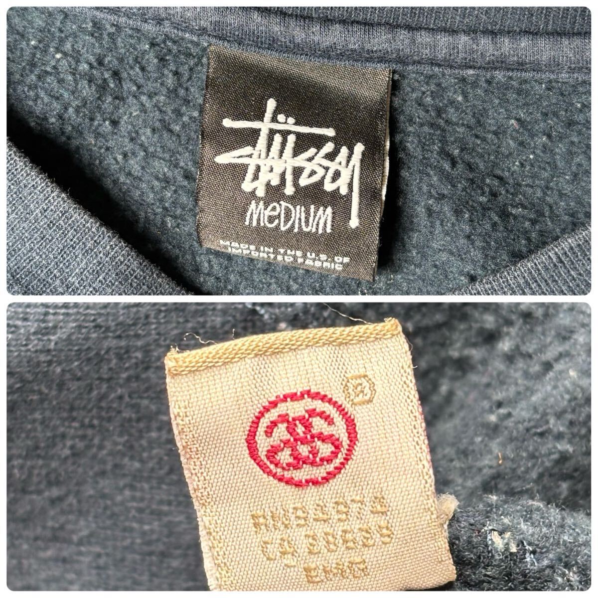 OLD STUSSY スウェット 骨 スカル ドクロ 全面プリント 希少 黒 OLD STUSSY スウェット 骨 スカル ドクロ 全面プリント 希少 黒