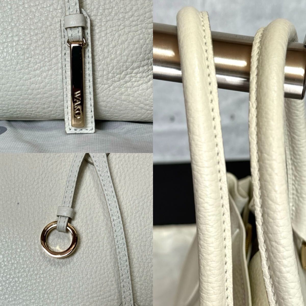 美品WAKO ワコウ 銀座 和光 ホワイト ゴールド金具 フォーマル 美品WAKO ワコウ 銀座 和光 ホワイト ゴールド金具 フォーマル