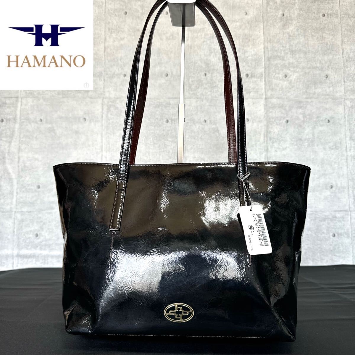 HAMANO ハマノ 濱野皮革工藝 皇室御用達 ブラック パテント HAMANO ハマノ 濱野皮革工藝 皇室御用達 ブラック パテント