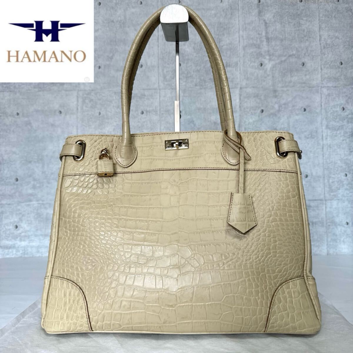 美品 HAMANO ハマノ 濱野皮革工藝 皇室御用達 クラッシー