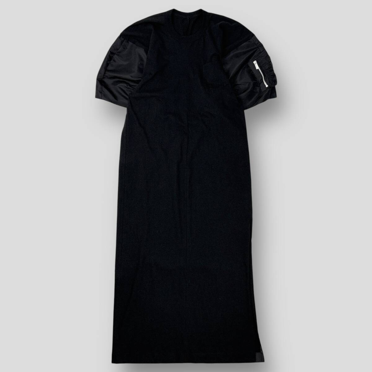 極美品 sacai サカイ 24AW Nylon Twill x Cotton Jersey Dress 極美品 sacai サカイ 24AW Nylon Twill x Cotton Jersey Dress