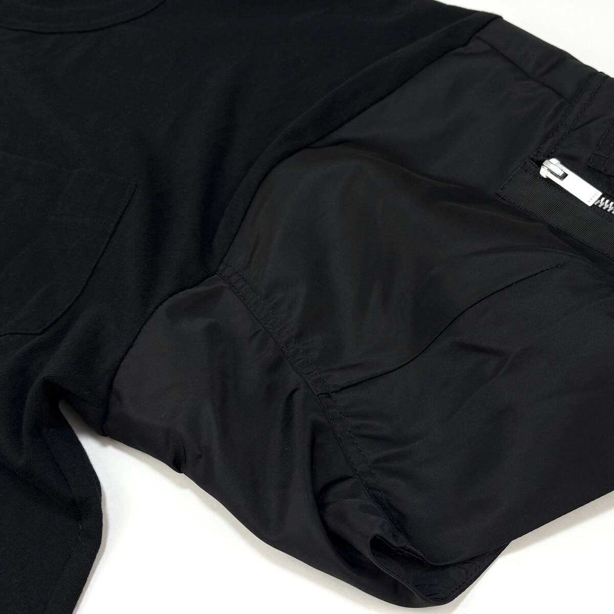 極美品 sacai サカイ 24AW Nylon Twill x Cotton Jersey Dress 極美品 sacai サカイ 24AW Nylon Twill x Cotton Jersey Dress