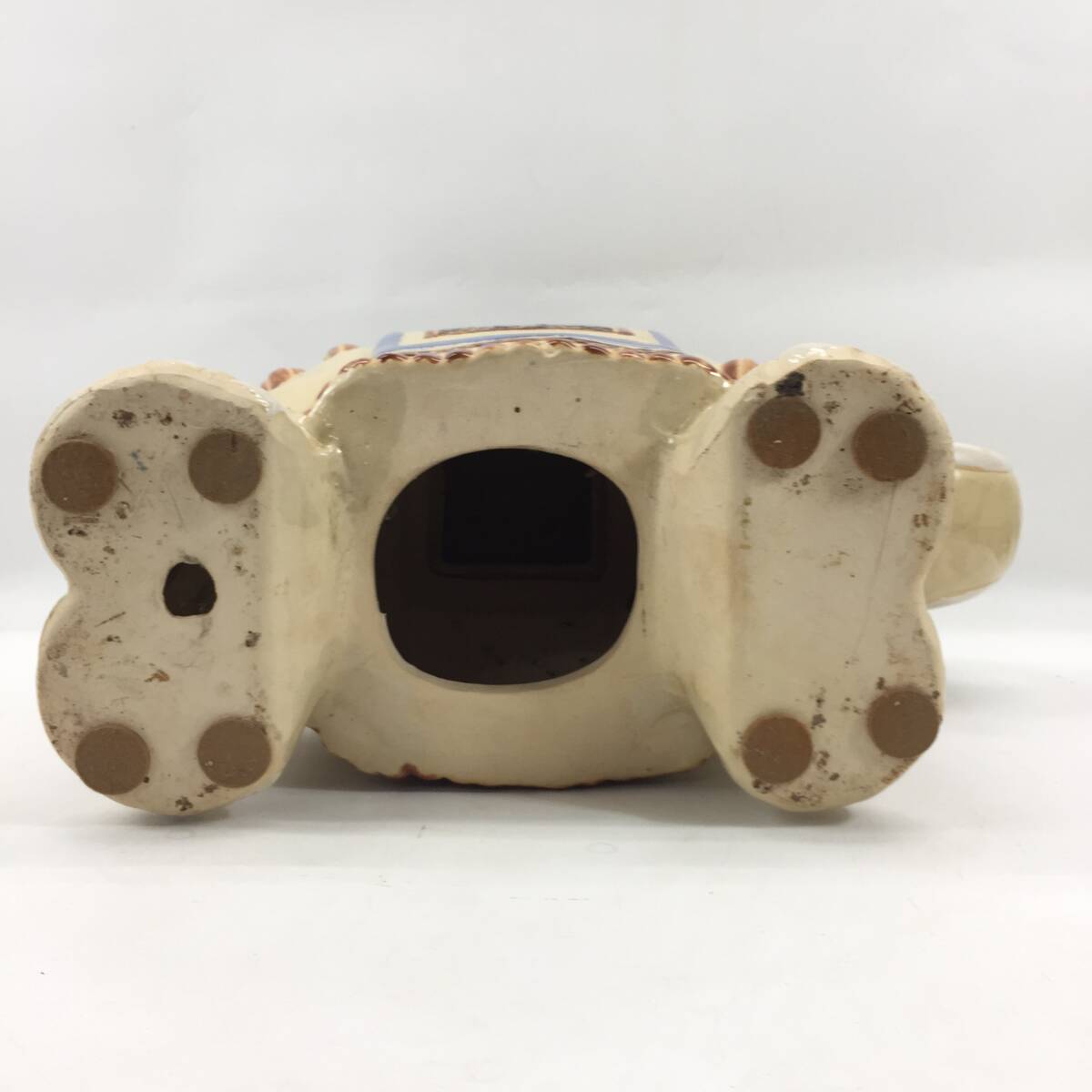 象 花台 フラワースタンド 陶器 オブジェ インテリア 置物 ガーデニング プランター 鉢置き コレクション 25d菊ST①_画像8