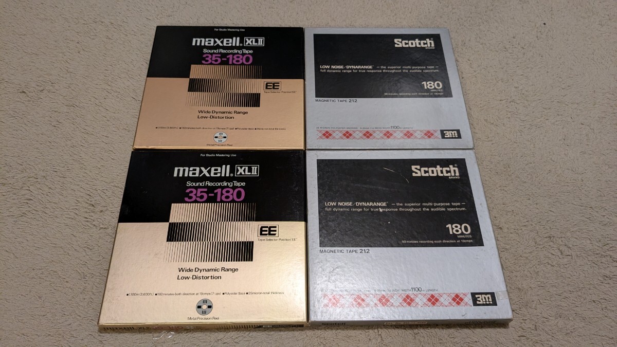 □ 10号オープンリールテープ maxell XLⅡ EE 35−180 2本 □ 10号オープンリールテープ maxell XLⅡ EE 35−180 2本
