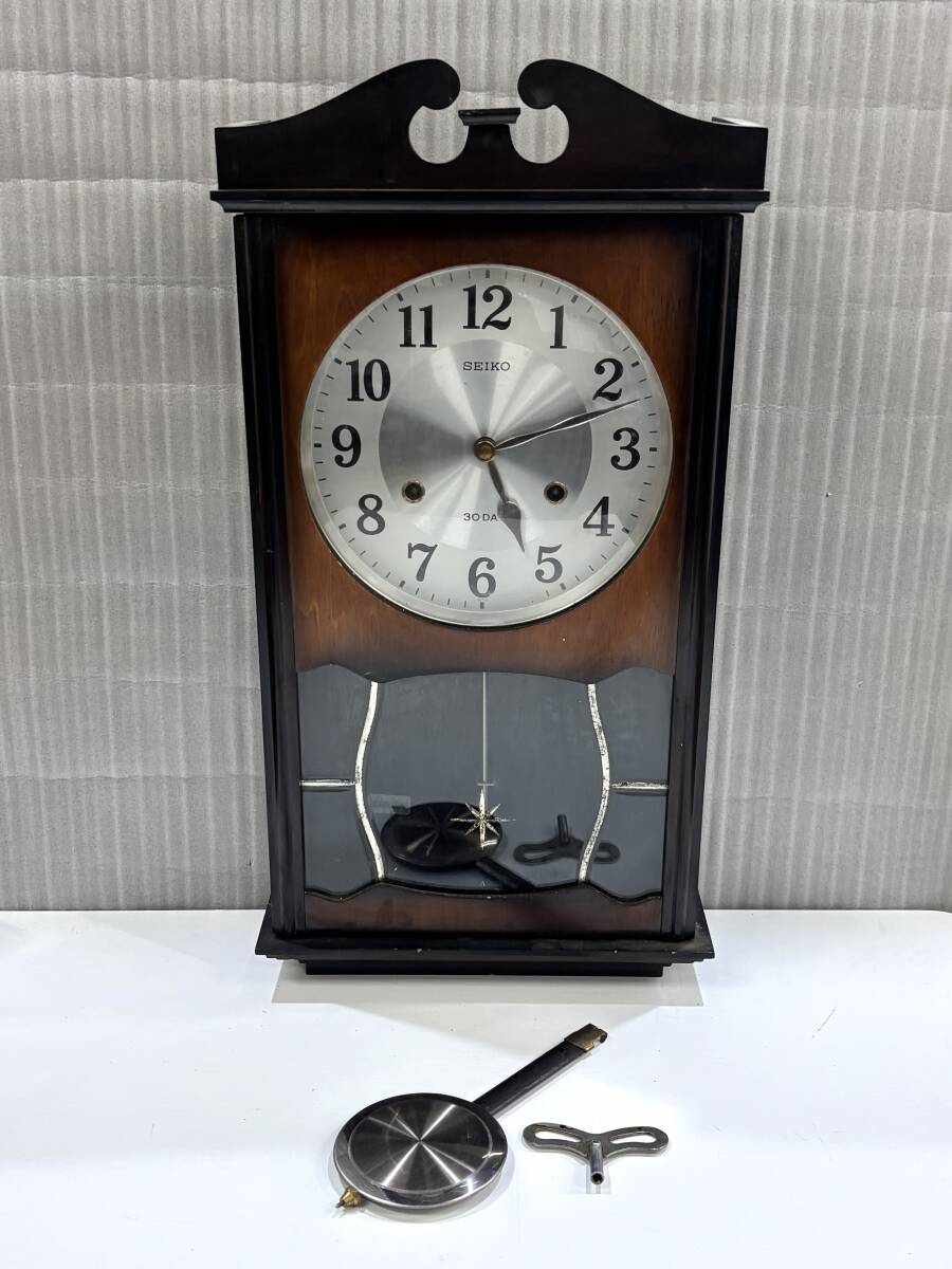 ○ SEIKO セイコー 振り子時計 30DAYS ゼンマイ式 壁掛け時計 ○ SEIKO セイコー 振り子時計 30DAYS ゼンマイ式 壁掛け時計