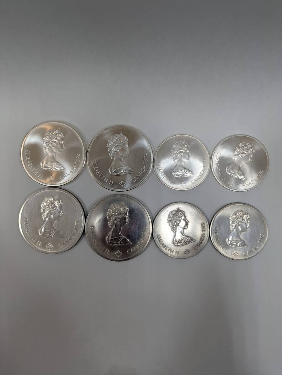 24178 ☆カナダ モントリオールオリンピック記念 銀貨 おまとめ8 24178 ☆カナダ モントリオールオリンピック記念 銀貨 おまとめ8
