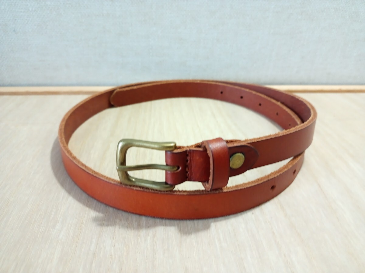 ungrid 一枚革ベルト ウエスト79cm～89cm 18mm幅 茶色