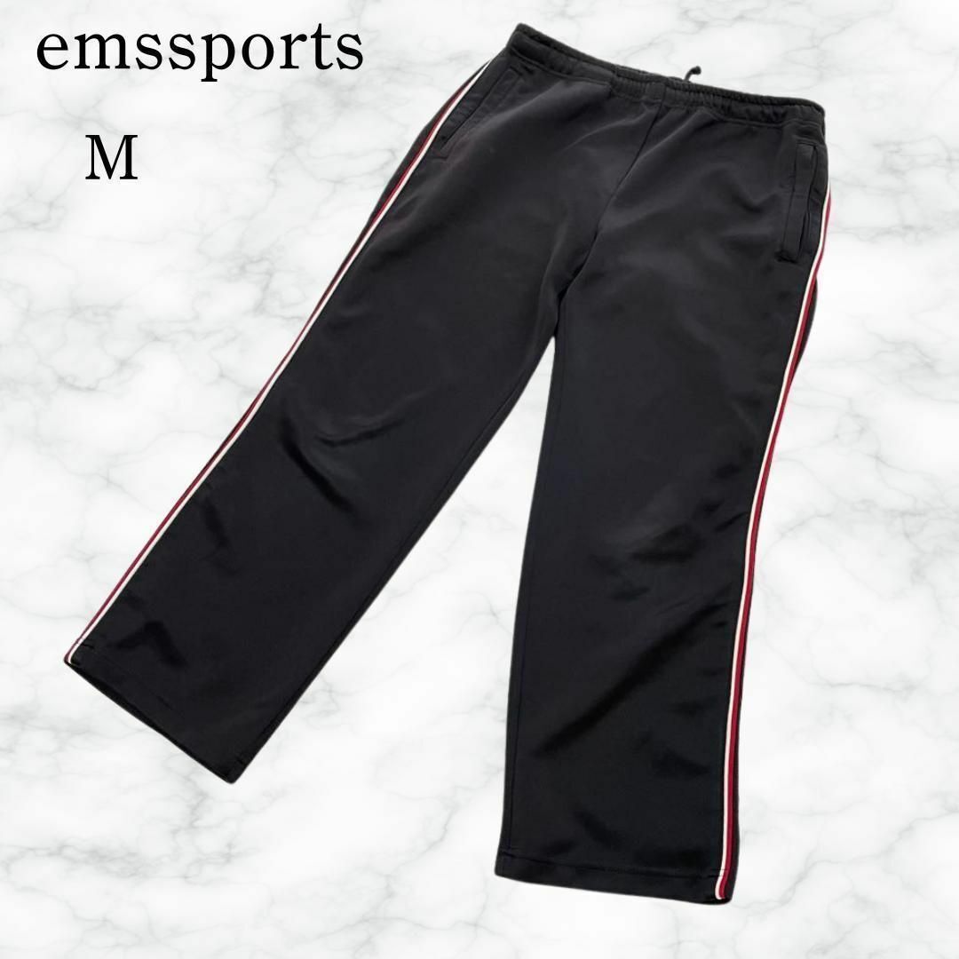 【エムズスポーツ】レディース ランニングウェア ジャージ パンツ 黒 M