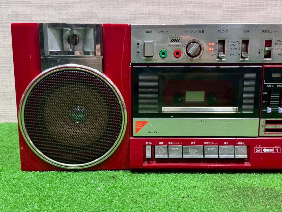 M1841)ジャンク HITACHI ラジカセ TRK-W3 レコードプレイヤー M1841)ジャンク HITACHI ラジカセ TRK-W3 レコードプレイヤー