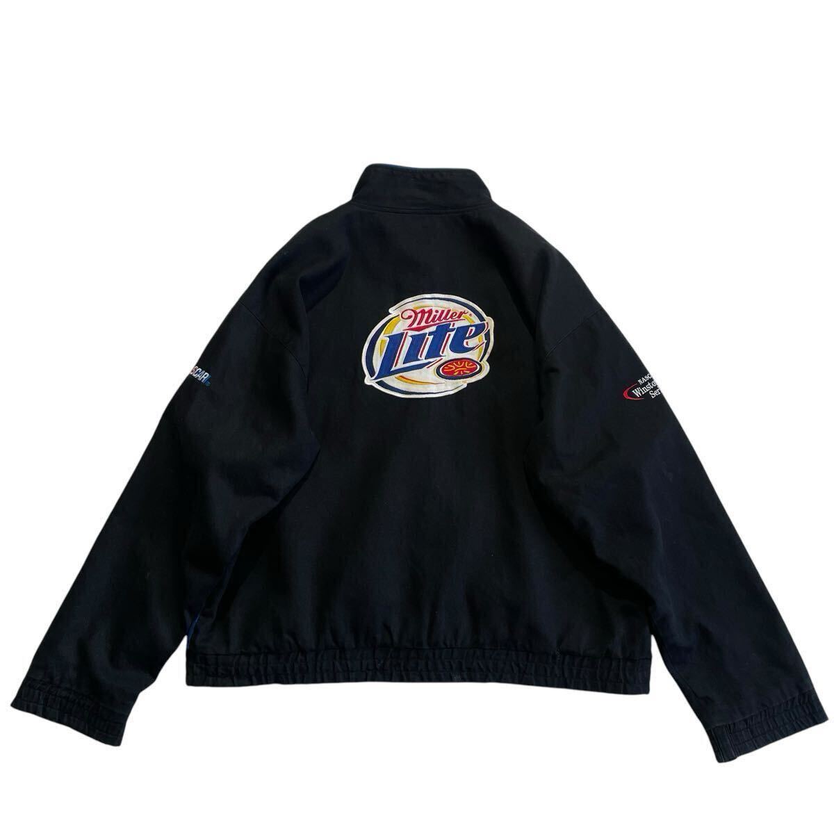 ビッグサイズ☆90s Miller Lite NASCAR フルジップ コットン ビッグサイズ☆90s Miller Lite NASCAR フルジップ コットン
