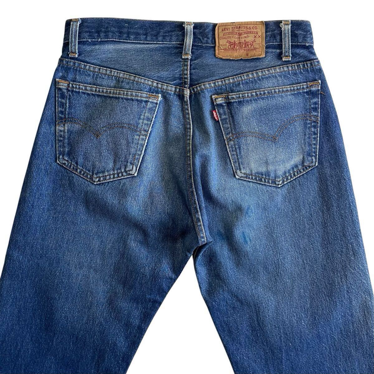 ハチマル☆オレンジ脇割り 80s USA製 Levis 501 W33L32 ハチマル☆オレンジ脇割り 80s USA製 Levis 501 W33L32