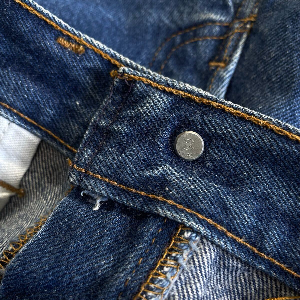 ハチマル☆オレンジ脇割り 80s USA製 Levis 501 W33L32 ハチマル☆オレンジ脇割り 80s USA製 Levis 501 W33L32