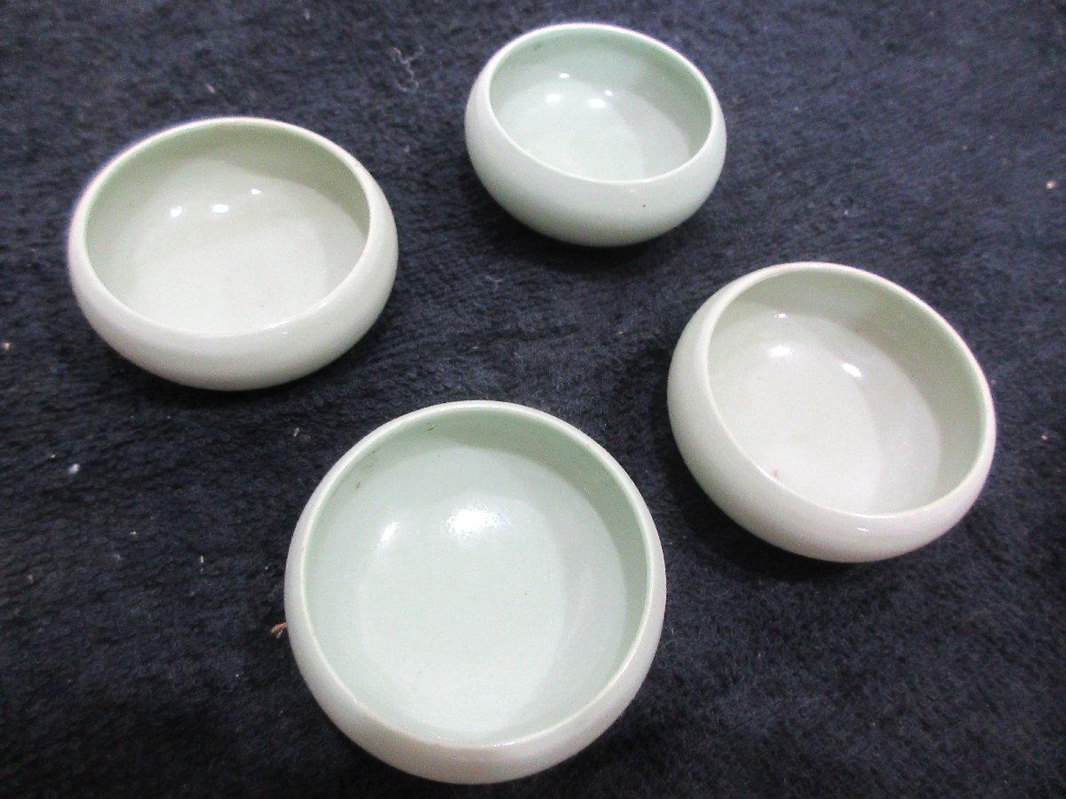 yo4 時(shí)代　古玩　　青磁　小鉢　4點(diǎn)　竜泉　龍泉　 【星見】