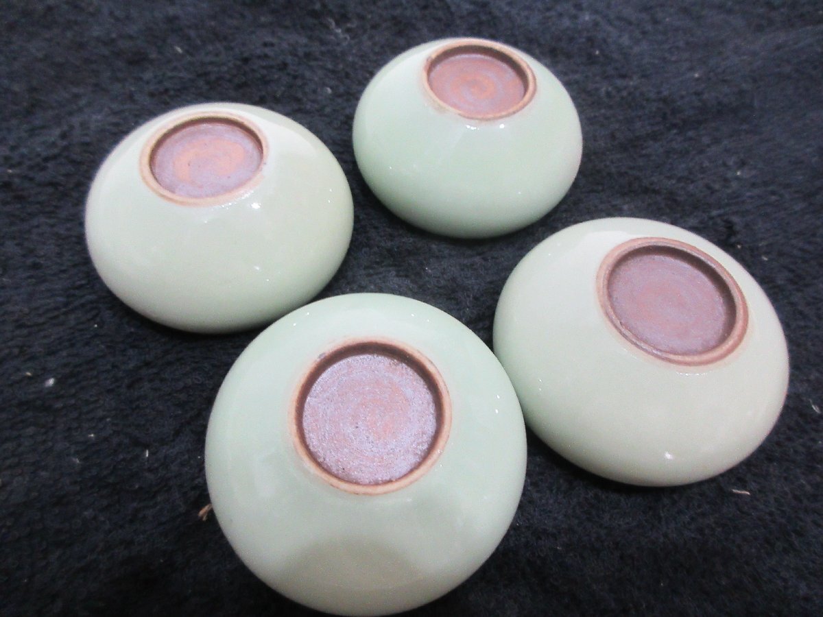 yo4 時(shí)代　古玩　　青磁　小鉢　4點(diǎn)　竜泉　龍泉　 【星見】