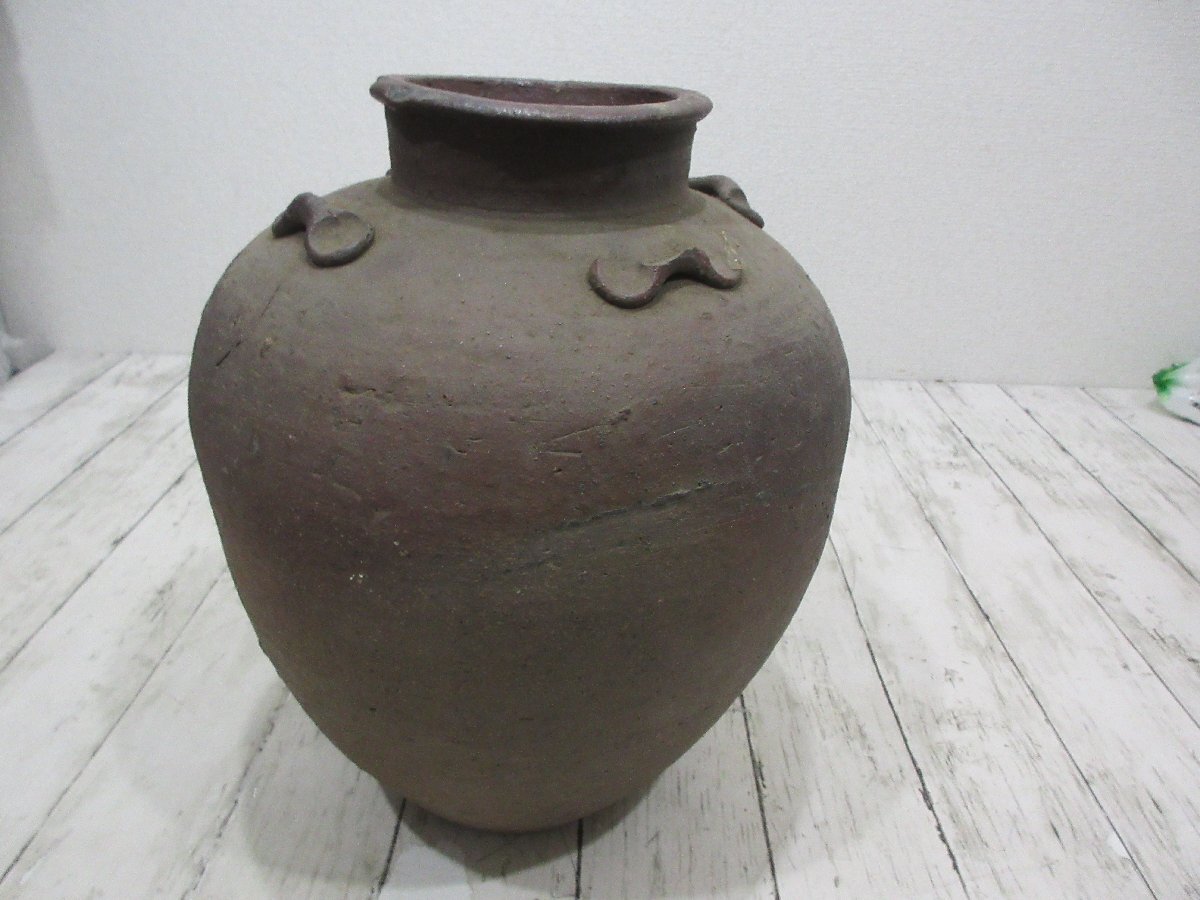 mae 古美術 古備前 備前焼 四耳 壷 時代物 旧家 蔵出 骨董 壺 mae 古美術 古備前 備前焼 四耳 壷 時代物 旧家 蔵出 骨董 壺