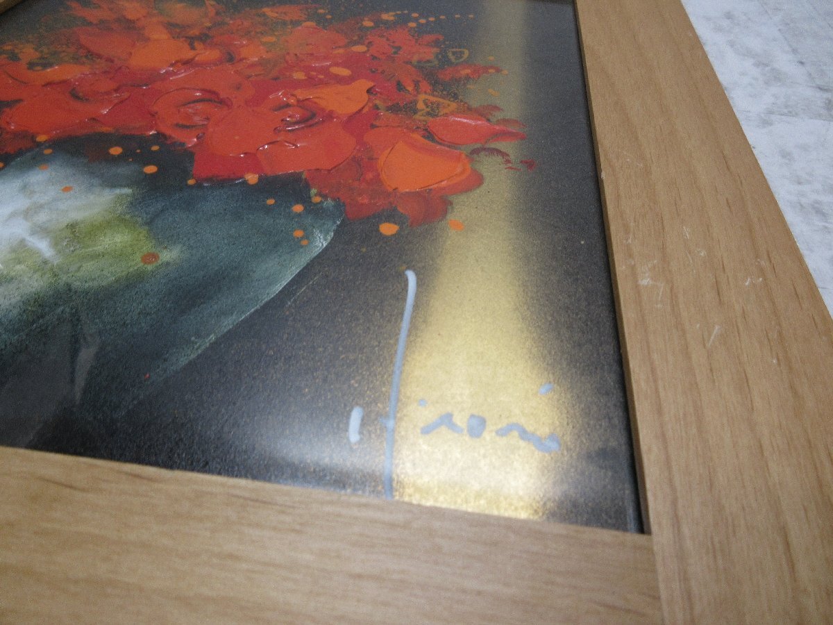 b 立川広己 紅花 額装 色紙 花 静物画 絵画 【星見】(静物画 b 立川広己 紅花 額装 色紙 花 静物画 絵画 【星見】(静物画