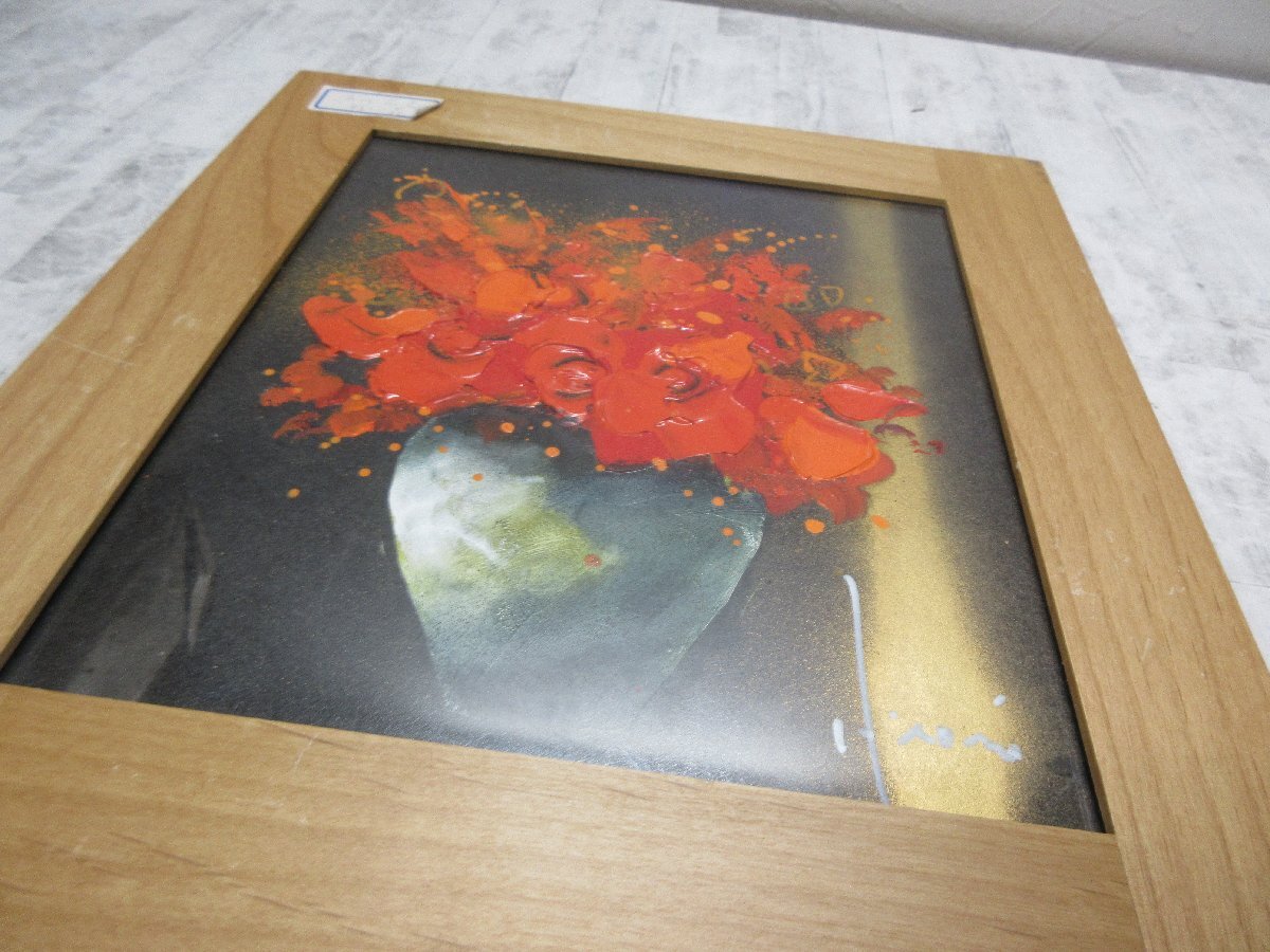 b 立川広己 紅花 額装 色紙 花 静物画 絵画 【星見】(静物画 b 立川広己 紅花 額装 色紙 花 静物画 絵画 【星見】(静物画