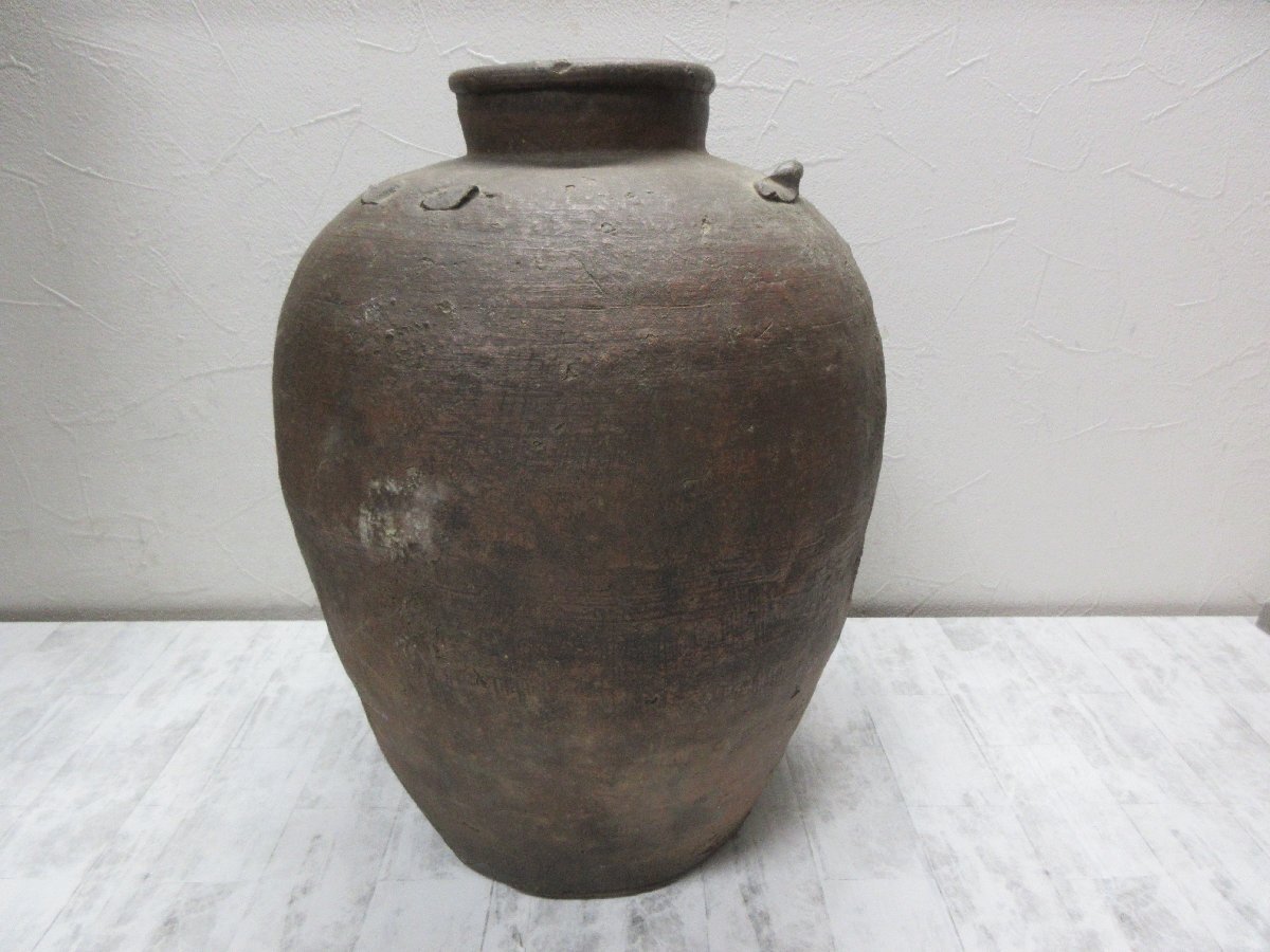 mae 古美術 室町時代 古備前 備前焼 三耳 壷 時代物 旧家 蔵出 mae 古美術 室町時代 古備前 備前焼 三耳 壷 時代物 旧家 蔵出