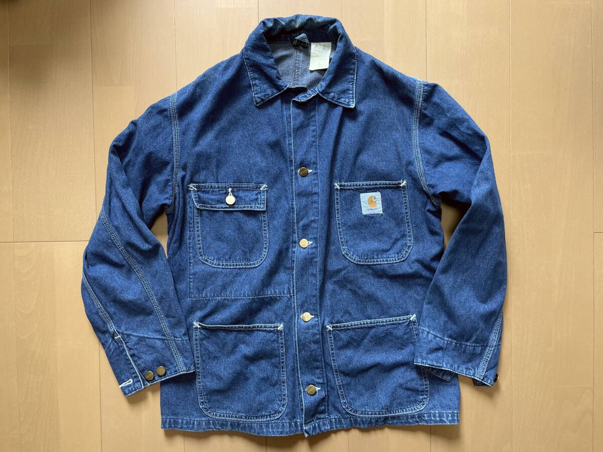 80s USA製 Carhartt デニム カーハート カバーオール チョア 80s USA製 Carhartt デニム カーハート カバーオール チョア