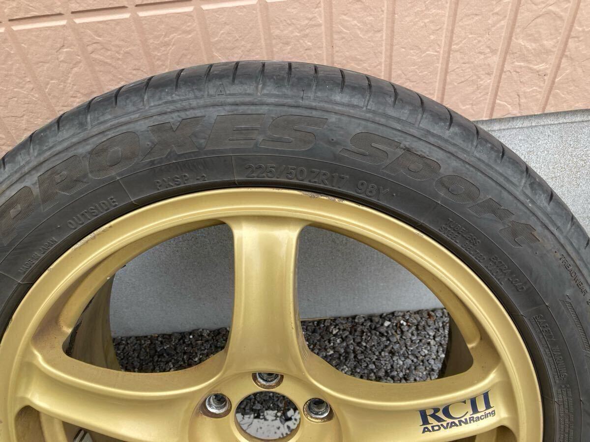 advan racing rc II 17inch 7.5j 100 5 / шина toyo prizes sports 225/50 zr 17 98y 86 brz Legacy