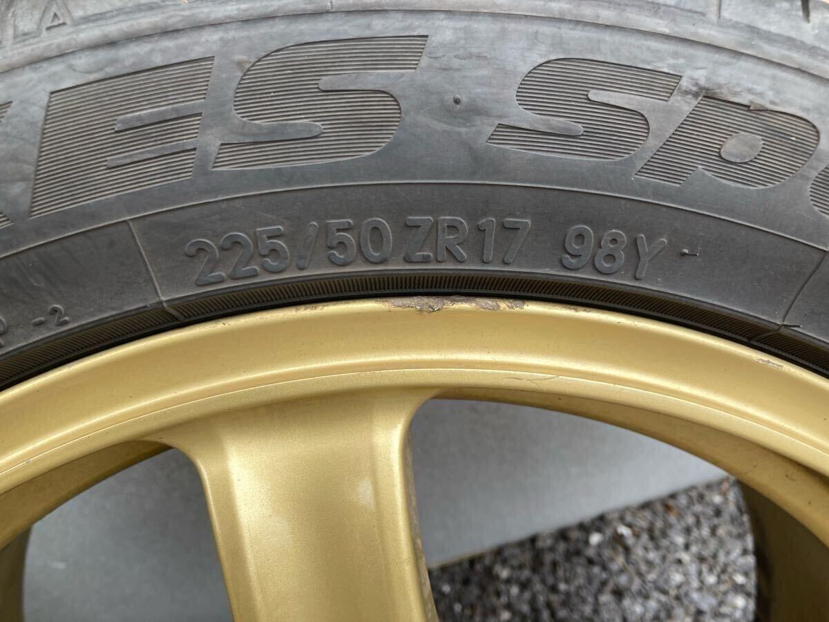 advan racing rc II 17inch 7.5j 100 5 / шина toyo prizes sports 225/50 zr 17 98y 86 brz Legacy