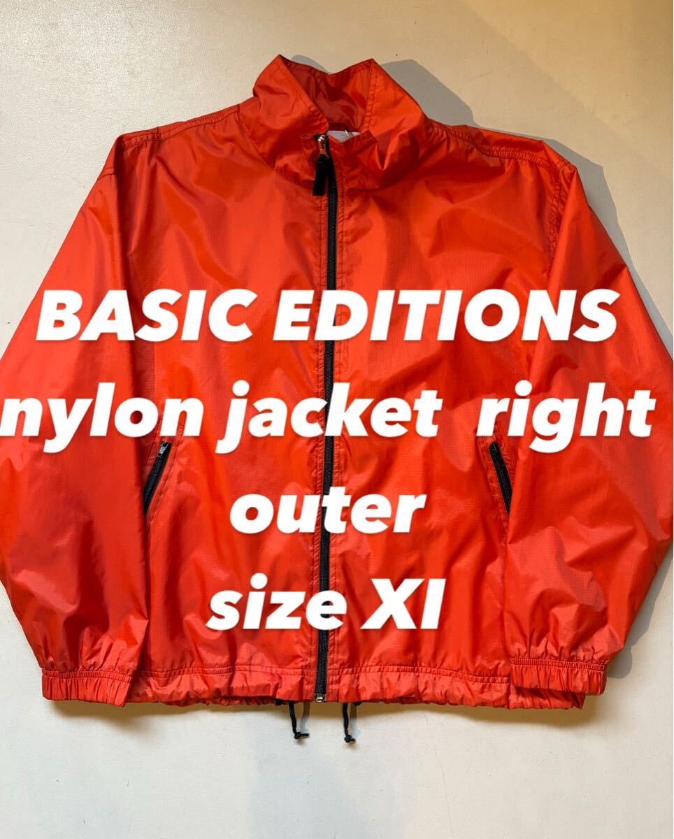 BASIC EDITIONS nylon jacket right outersize XI ベーシック BASIC EDITIONS nylon jacket right outersize XI ベーシック