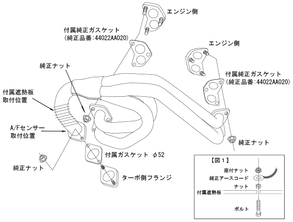 個人宅発送可能 HKS EXHAUST MANIFOLD エキゾーストマニホールド SUBARU スバル インプレッサ WRX STi GVF GRF (14019-AF002)