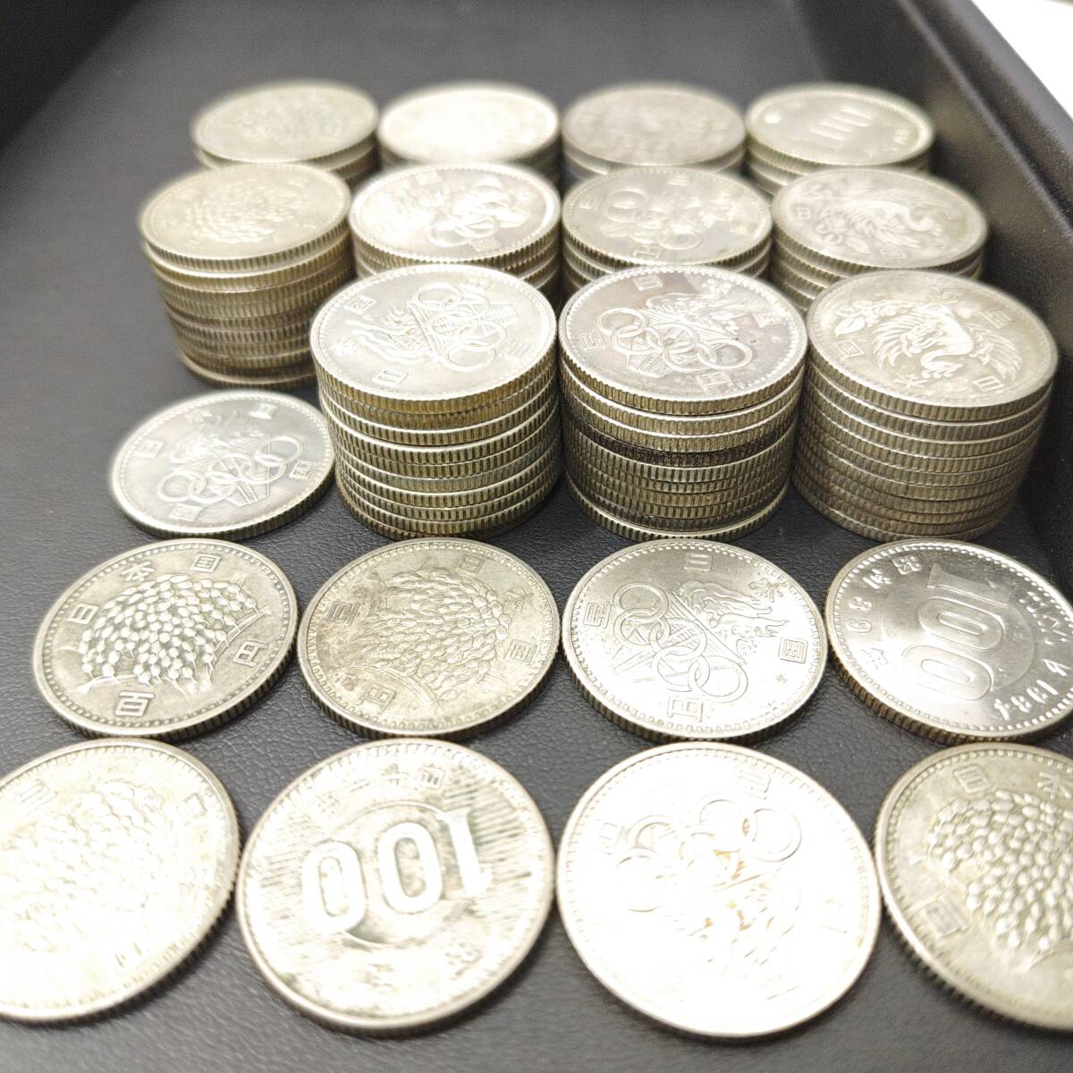 ○○#6744【日本銀貨】100円銀貨 119枚 おまとめ 大量 銀貨 稲穂