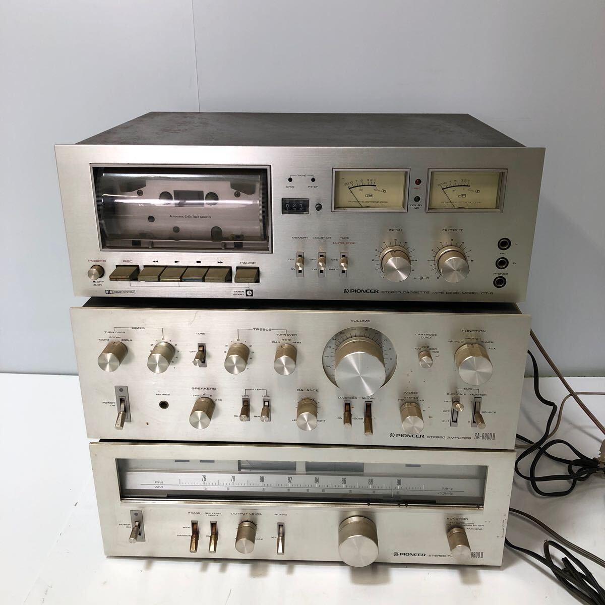 PIONEER SA-8800& TX-8800 スピーカーセット □PIONEER TX-8800Ⅱチューナー/SA-8800Ⅱ ステレオアンプ セット□