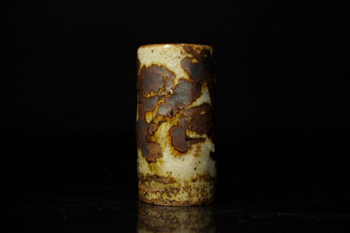 董芸】江戸時代 名工 尾形 乾山 作 鉄絵 梅花図 茶巾筒 二重箱 董芸】江戸時代 名工 尾形 乾山 作 鉄絵 梅花図 茶巾筒 二重箱