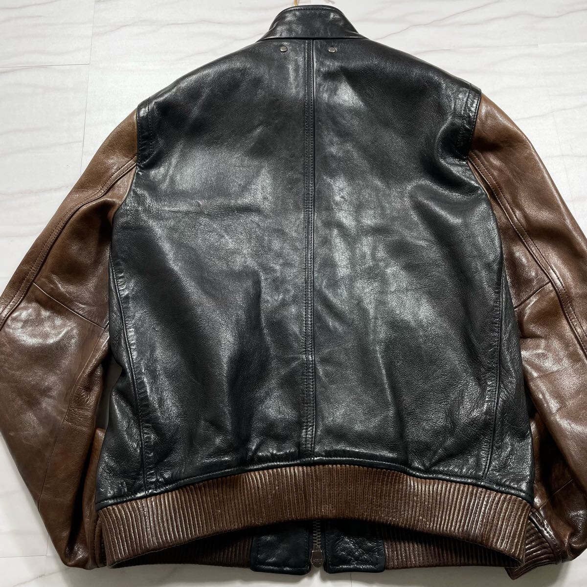 極美品/M相当◎コーチ オールレザー スタジャン 極上羊革 極美品/M相当◎コーチ オールレザー スタジャン 極上羊革