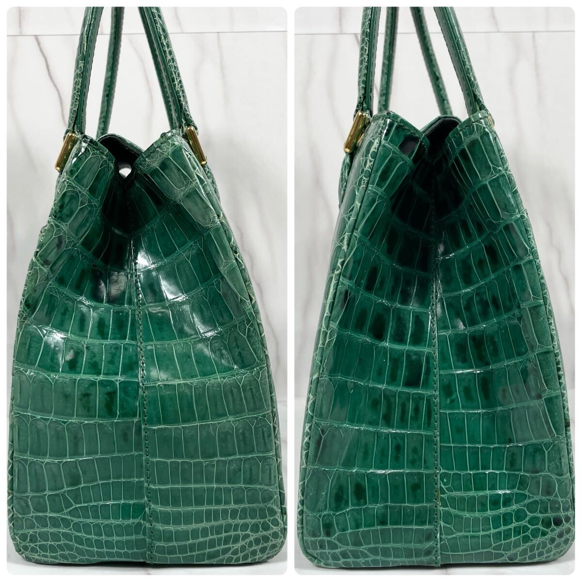 定価80万級!!!艶々シャイニング!!! クロコダイル リアルクロコ 定価80万級!!!艶々シャイニング!!! クロコダイル リアルクロコ