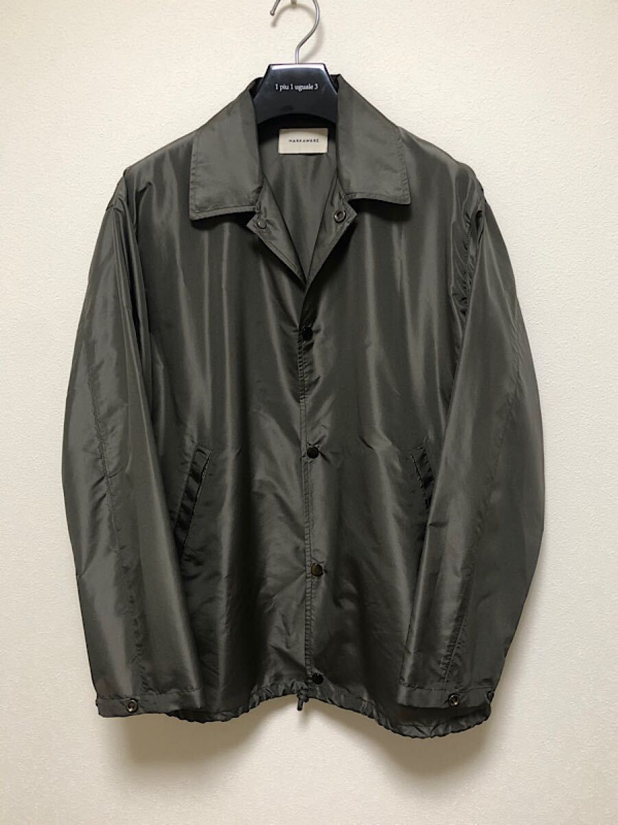 極美品即決 MARKAWAREマーカウェア25SS総シルクタフタコーチ 極美品即決 MARKAWAREマーカウェア25SS総シルクタフタコーチ
