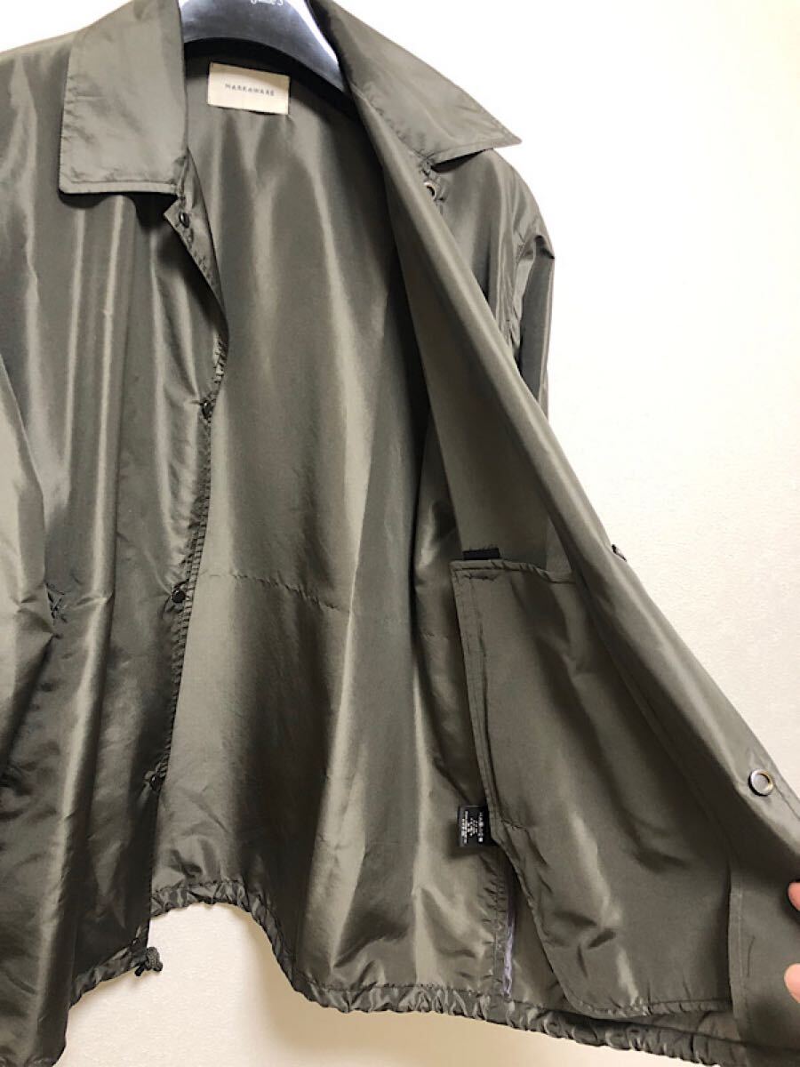 極美品即決 MARKAWAREマーカウェア25SS総シルクタフタコーチ 極美品即決 MARKAWAREマーカウェア25SS総シルクタフタコーチ