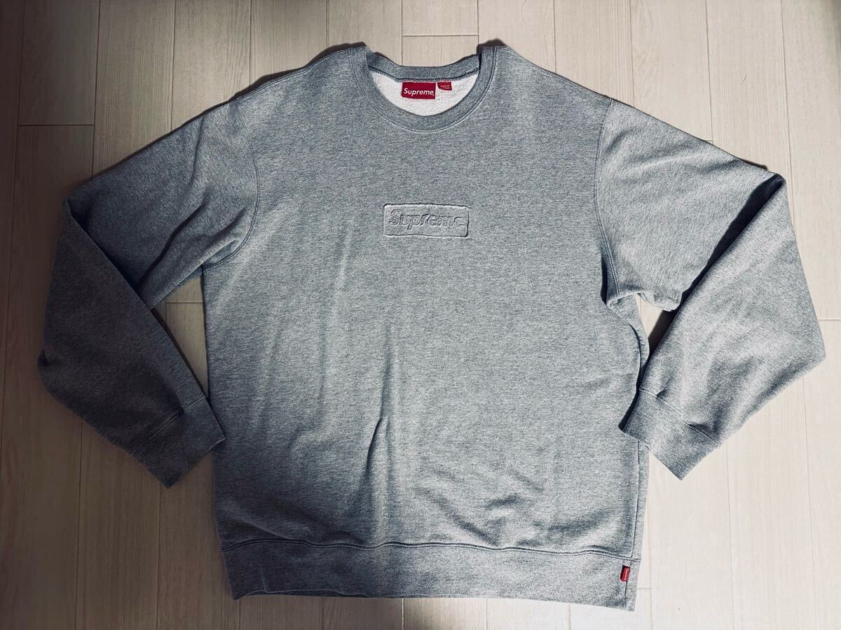 美品】Supreme 20SS Cutout Logo Crewneck XL シュプリーム 美品】Supreme 20SS Cutout Logo Crewneck XL シュプリーム