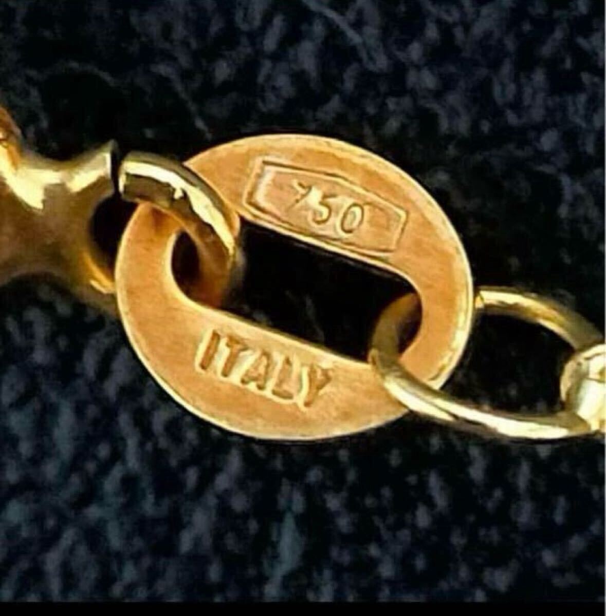 希少 イタリア製 K18 刻印 750 ITALY レディースネックレス 美品 希少 イタリア製 K18 刻印 750 ITALY レディースネックレス 美品