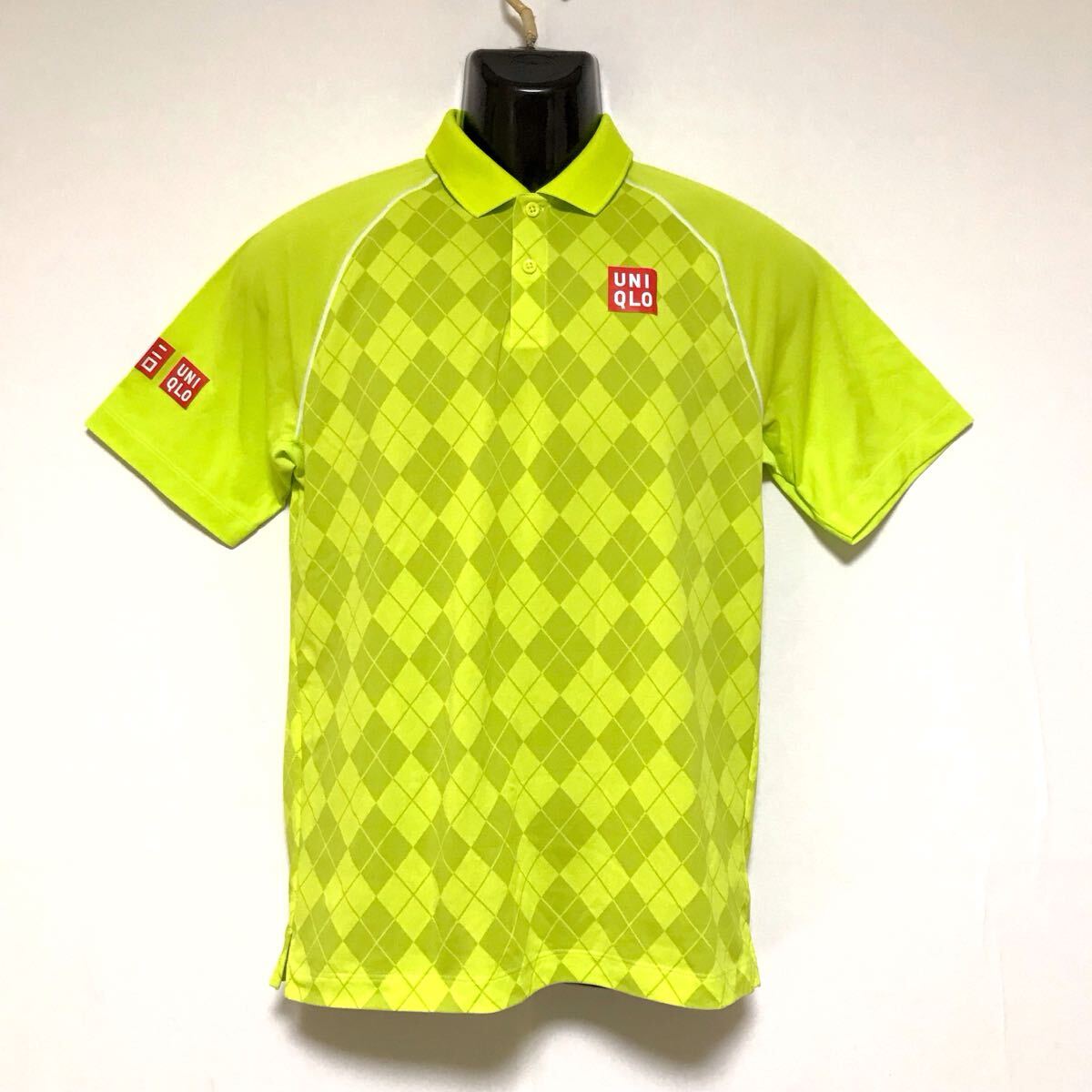 レア☆UNIQLO/ユニクロ☆錦織圭モデル☆半袖☆ポロシャツ☆総柄 レア☆UNIQLO/ユニクロ☆錦織圭モデル☆半袖☆ポロシャツ☆総柄