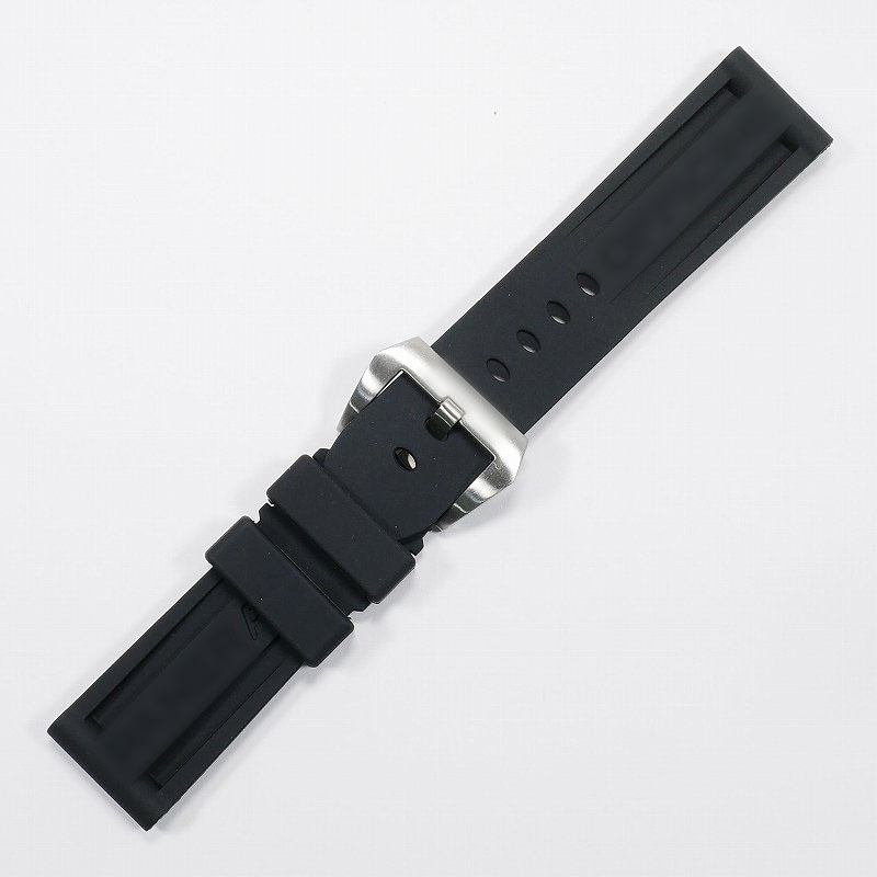 パネライ/PANERAI用 互換ラバーベルト 24mm ピンバックル(尾錠 パネライ/PANERAI用 互換ラバーベルト 24mm ピンバックル(尾錠