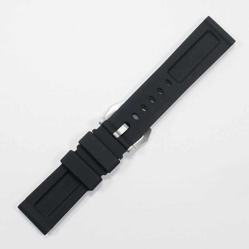 パネライ/PANERAI用 互換ラバーベルト 24mm ピンバックル(尾錠 パネライ/PANERAI用 互換ラバーベルト 24mm ピンバックル(尾錠