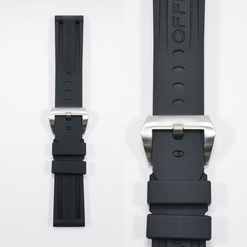 パネライ/PANERAI用 互換ラバーベルト 24mm ピンバックル(尾錠 パネライ/PANERAI用 互換ラバーベルト 24mm ピンバックル(尾錠