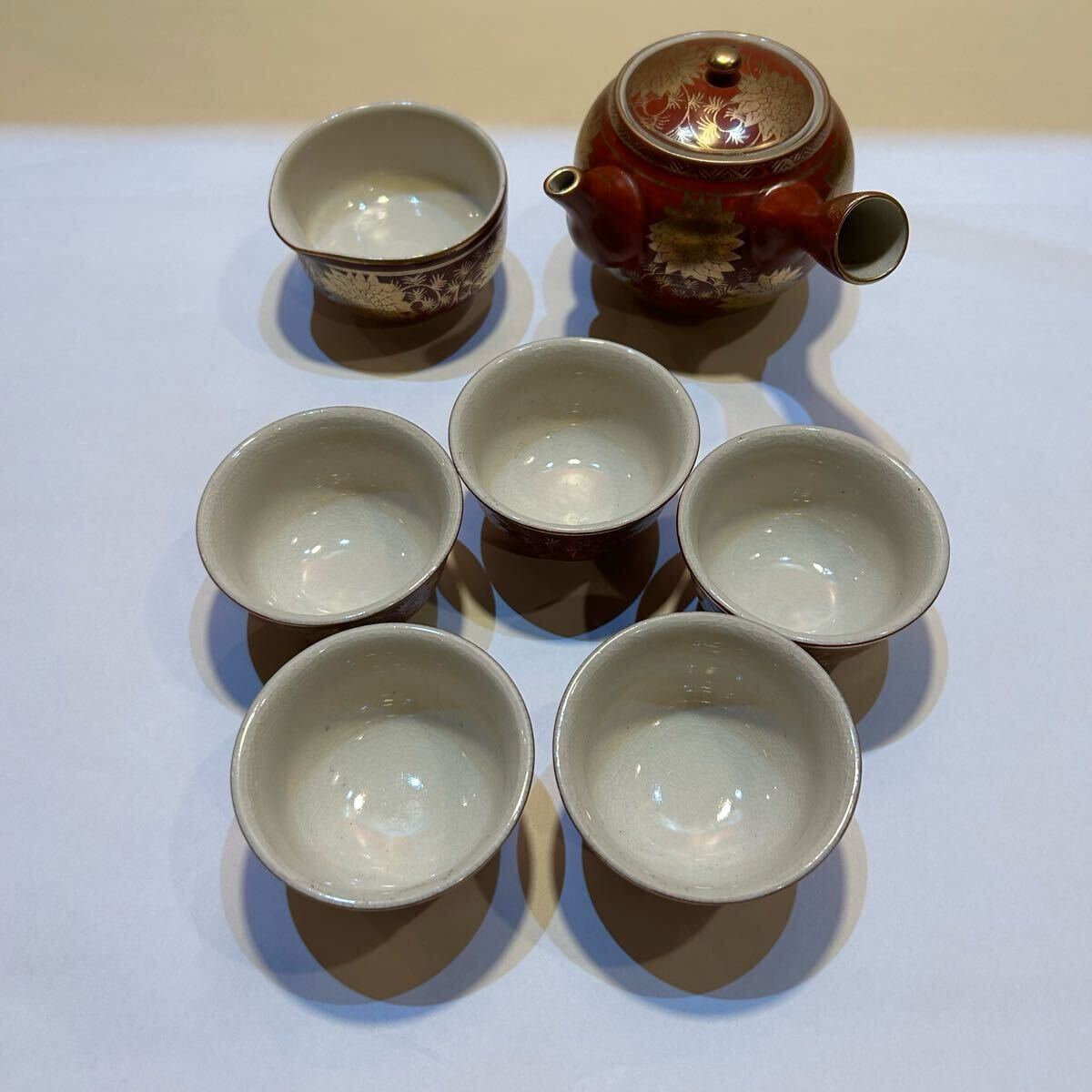 九谷焼 洋山 急須 湯冷まし 茶器セット 湯呑 金彩 赤絵 九谷焼 洋山 急須 湯冷まし 茶器セット 湯呑 金彩 赤絵