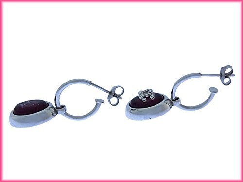 シャネル ピアス アクセサリー レディース ヴィンテージ ココマーク×カラーストーン シルバー×レッド 中古